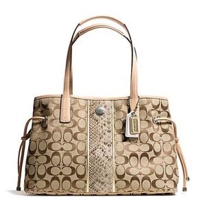 Brown and Tan Coach Bag 11376-F27363 New Without tags